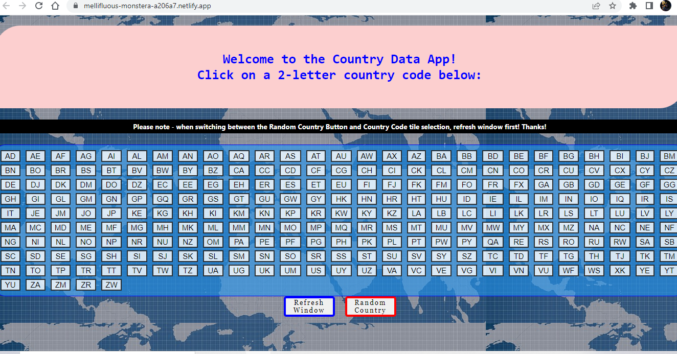 My Country Data App